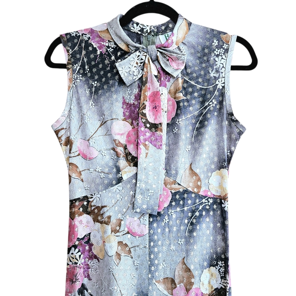 Vintage Brief Originals Floral & Metallic Maxi Dress